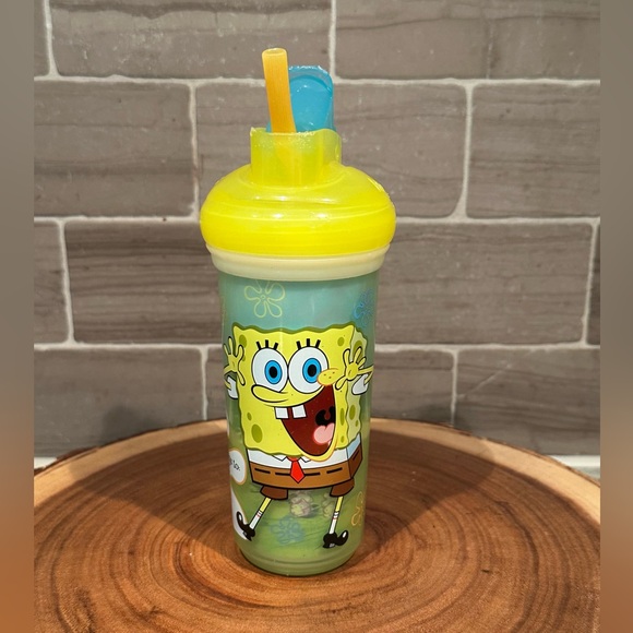 2008 SpongeBob Munchkin Sippy Cup 9oz Top Rack Dishwasher Safe BPA-free 7.5”x 3” - Picture 1 of 10